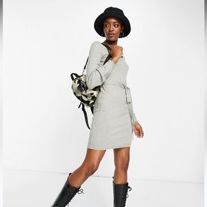 ASOS gray sweater dress size 4